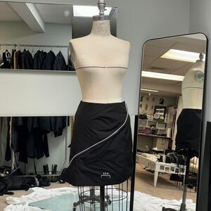 A Cold Wall Black Zipper Mini Skirt